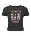 Womens/ladies British Are Coming The Rolling Stones Crop T-shirt Charcoal Amplified-1
