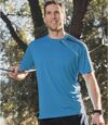 Pack of 3 Men's Print T-Shirts - Black White Turquoise Atlas For Men