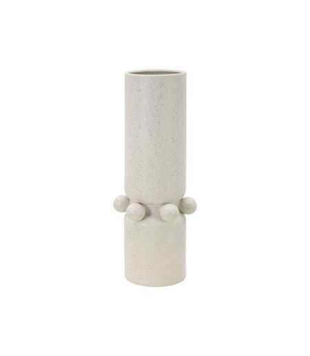 Vase Cylindrique en Céramique Bubbles 41cm Crème