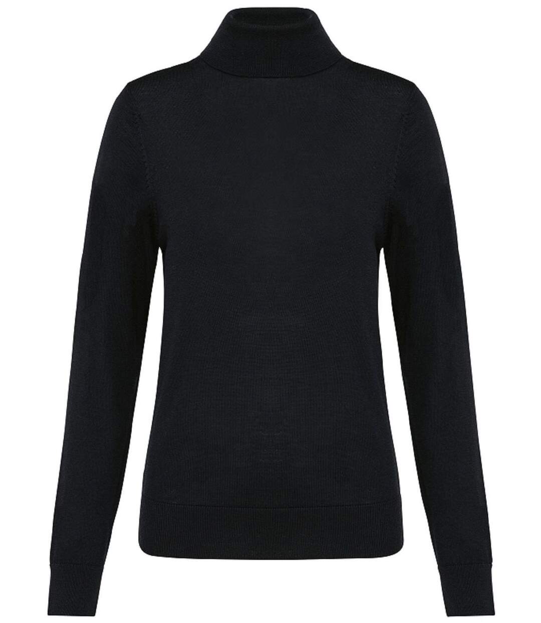 Pull Mérinos col roulé - Femme - PK913 - noir