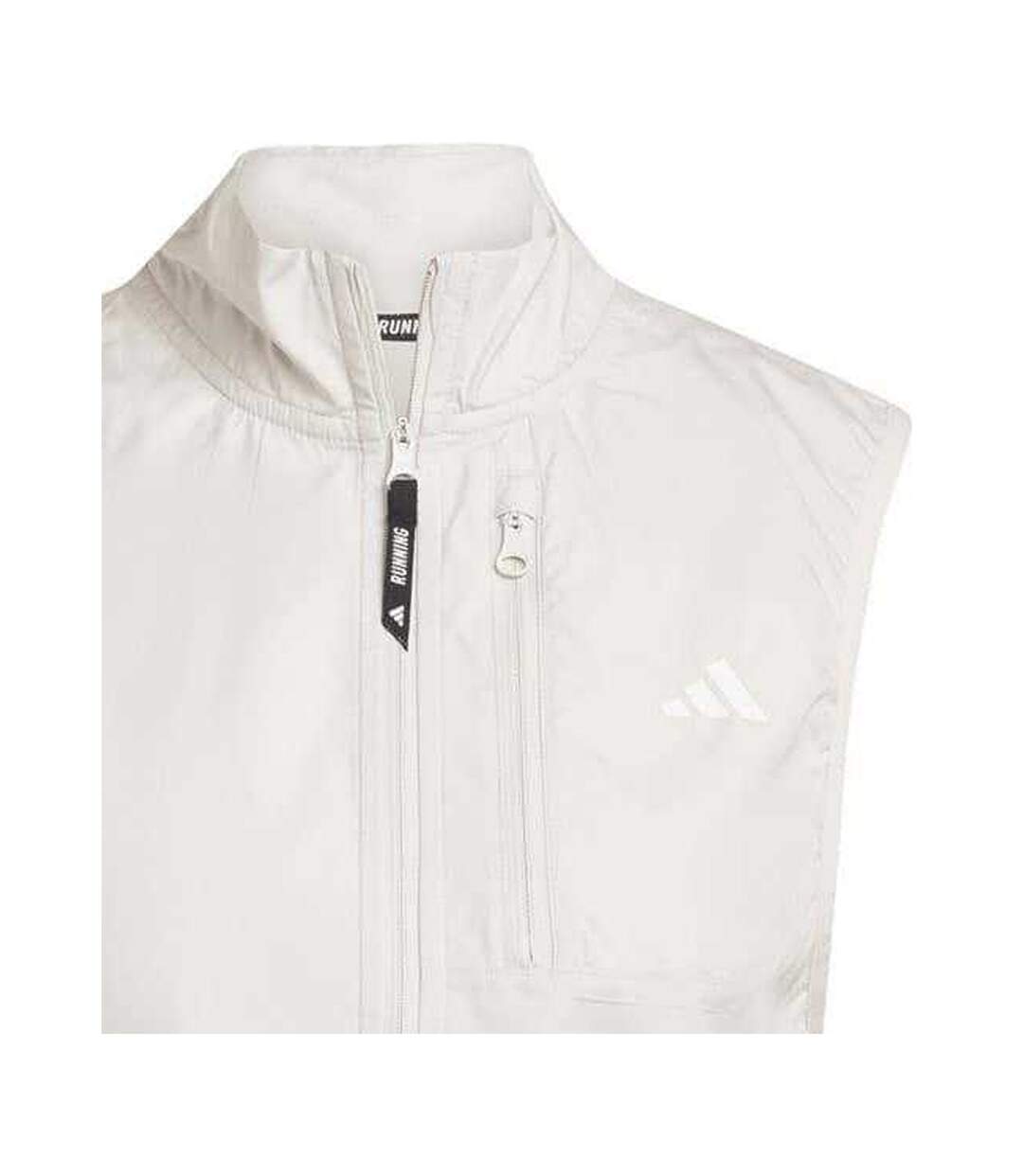 Womens/ladies Zip Pocket Sleeveless Gilet White Adidas-2