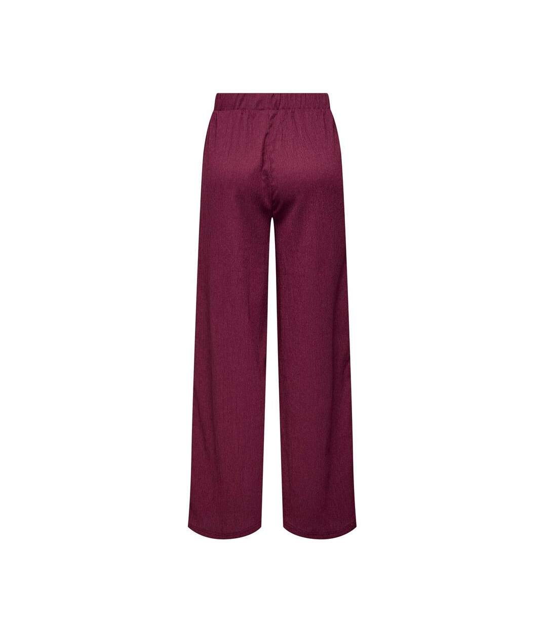 Pantalon fluide bordeaux femme jdy debbie - l-l32-2
