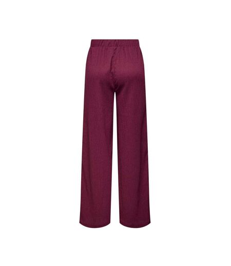 Pantalon fluide bordeaux femme jdy debbie - l-l32