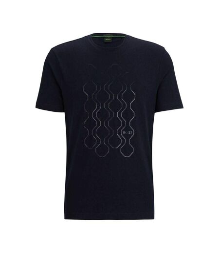 T-shirt Motif/style Miroir Œuvre Art Homme Bleu Foncé Boss