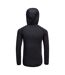 Unisex Adult Waffle Fleece Hooded Base Layer Top Black Portwest-2