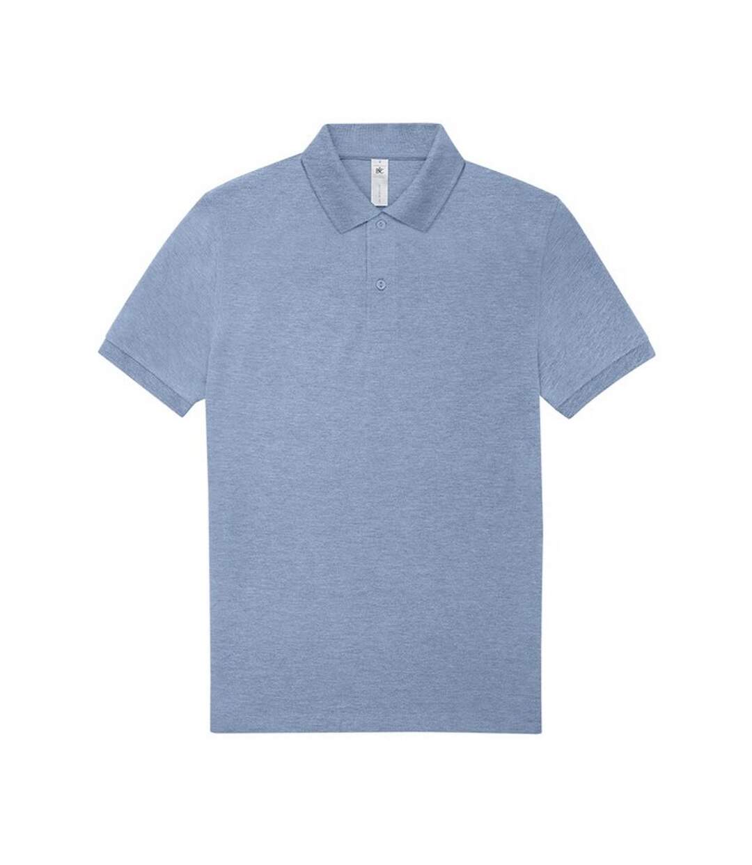 Mens My Polo Shirt Heather Blue B&C-1