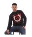Mens Cross Stitch Crew Neck Sweatshirt Black Fred Perry-4