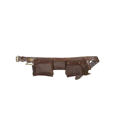 Y's 19427 oiled leather construction apron 12 pocket one size multi colour KUN