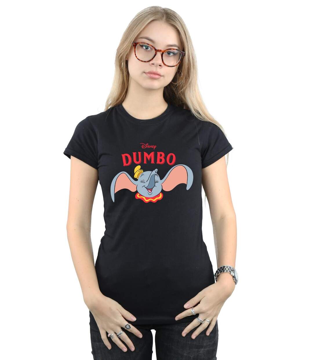 Disney - T-shirt DUMBO SMILE - Femme (Noir) - UTBI15795-2