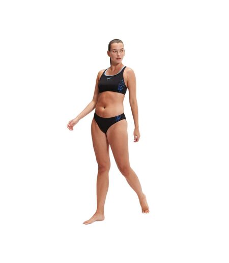 Maillot De Bain 2 Pièces Placement Femme Noir Bleu Speedo