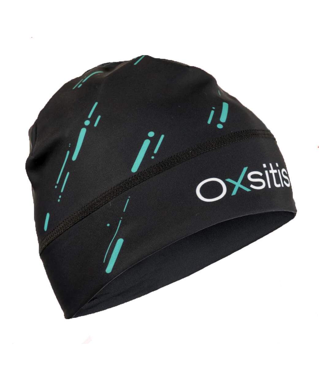 Bonnet noir/blanc/turquoise homme discovery-1