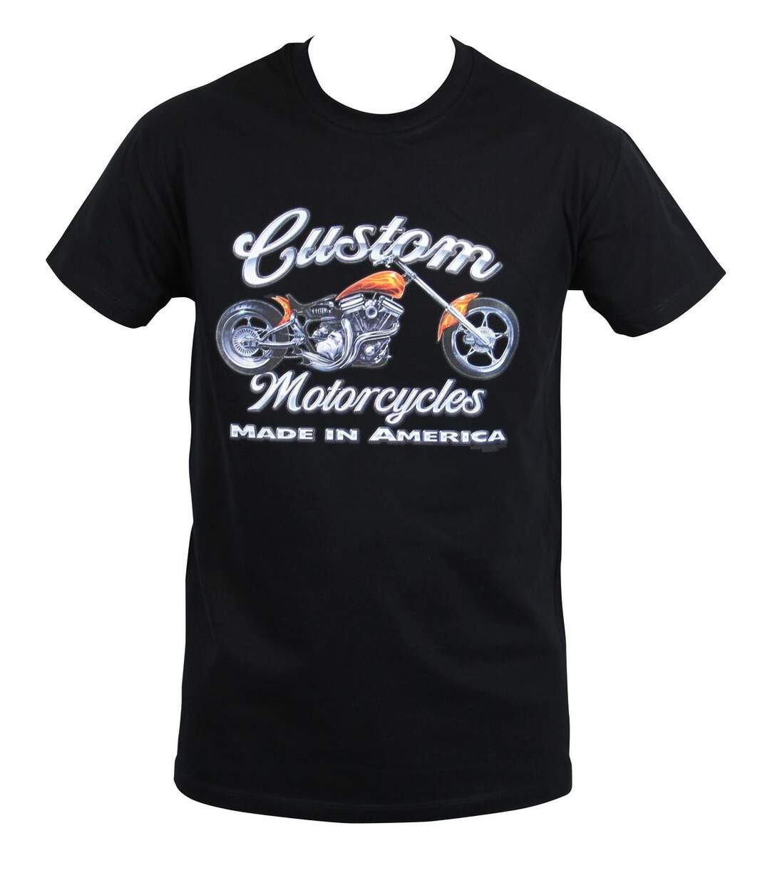 T-shirt homme manches courtes - Biker Custom Motorcycles 22189 - noir