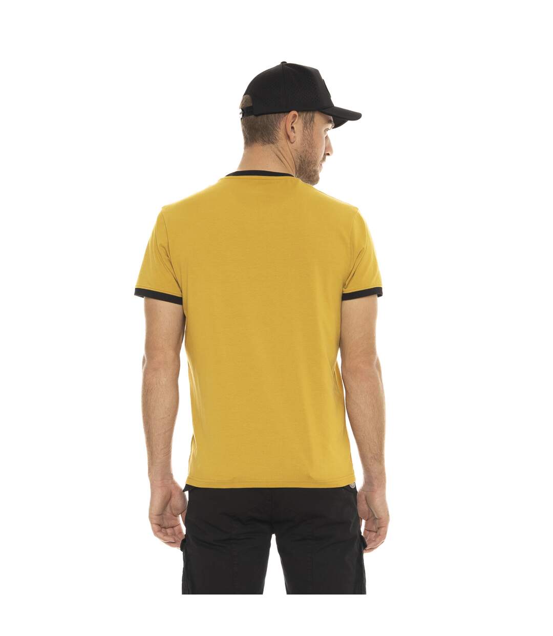 T-shirt homme col rond en coton organic stretch et bord côte Blast Vondutch-3