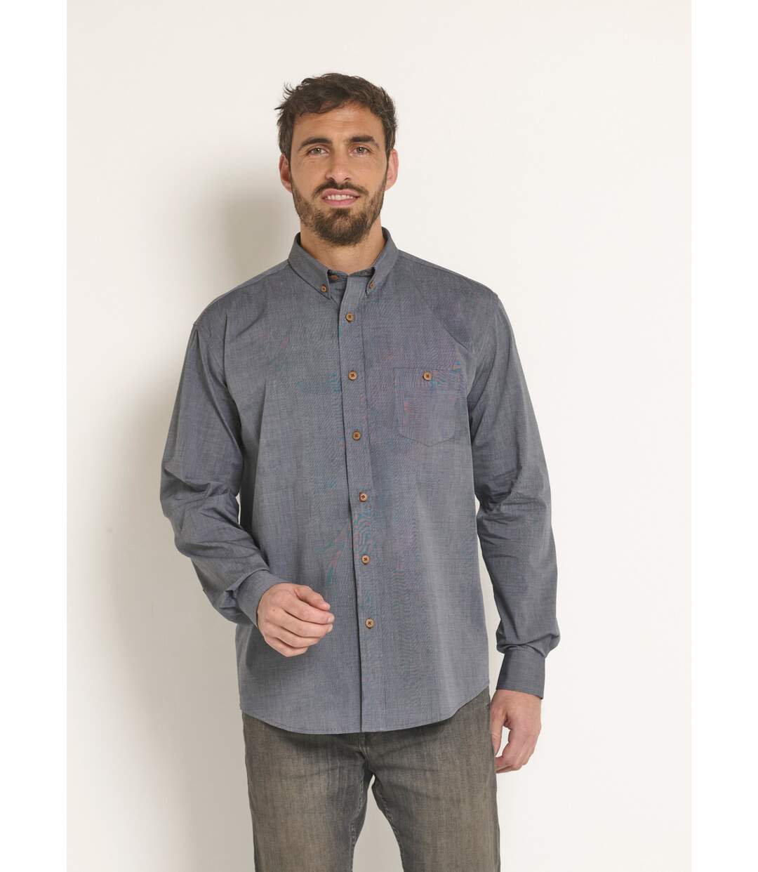 Chemise manches longues en coton-1