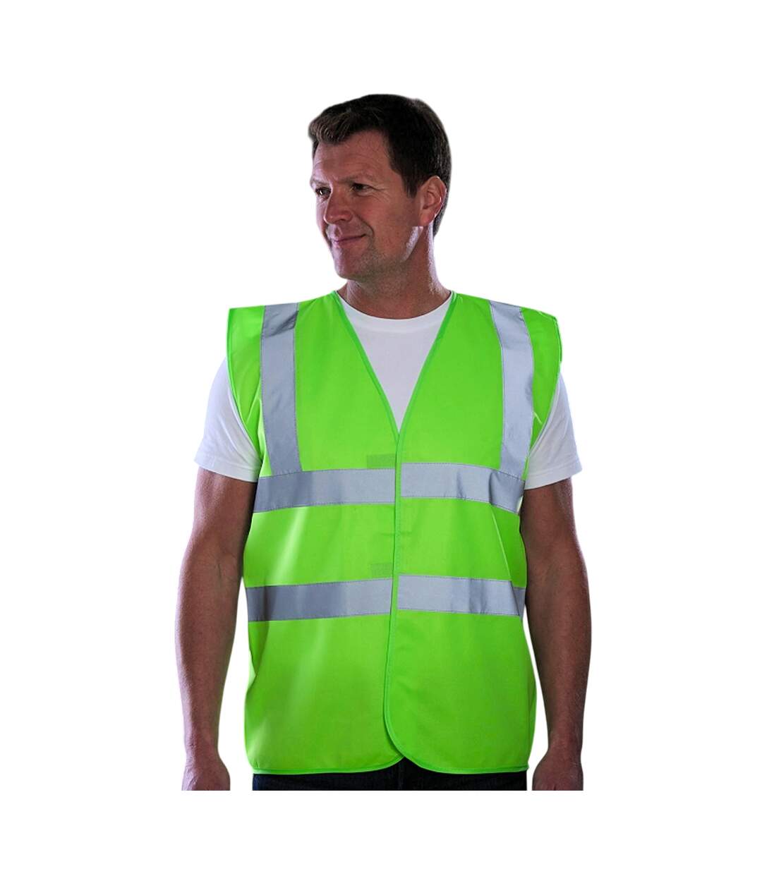 Gilet fluo band + brace adulte orange fluo Yoko-2