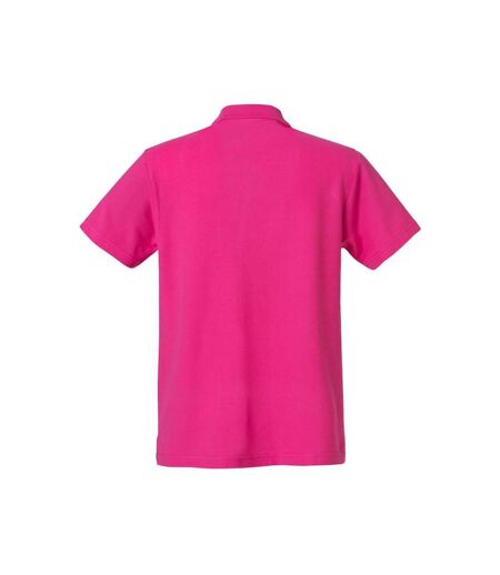 Mens Basic Polo Shirt Bright Cerise Clique