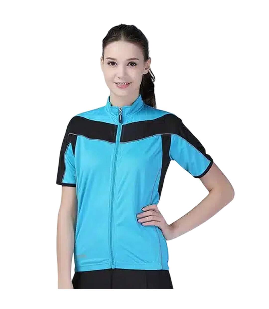 Maillot Bikewear Femme Turquoise Pâle Noir Spiro-1