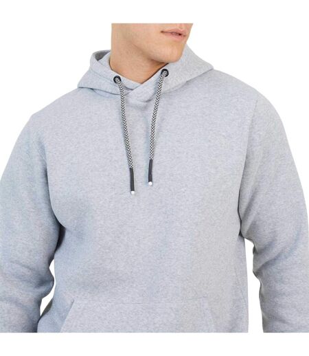 Mens Crossover Regular Hoodie Light Grey Marl Brave Soul