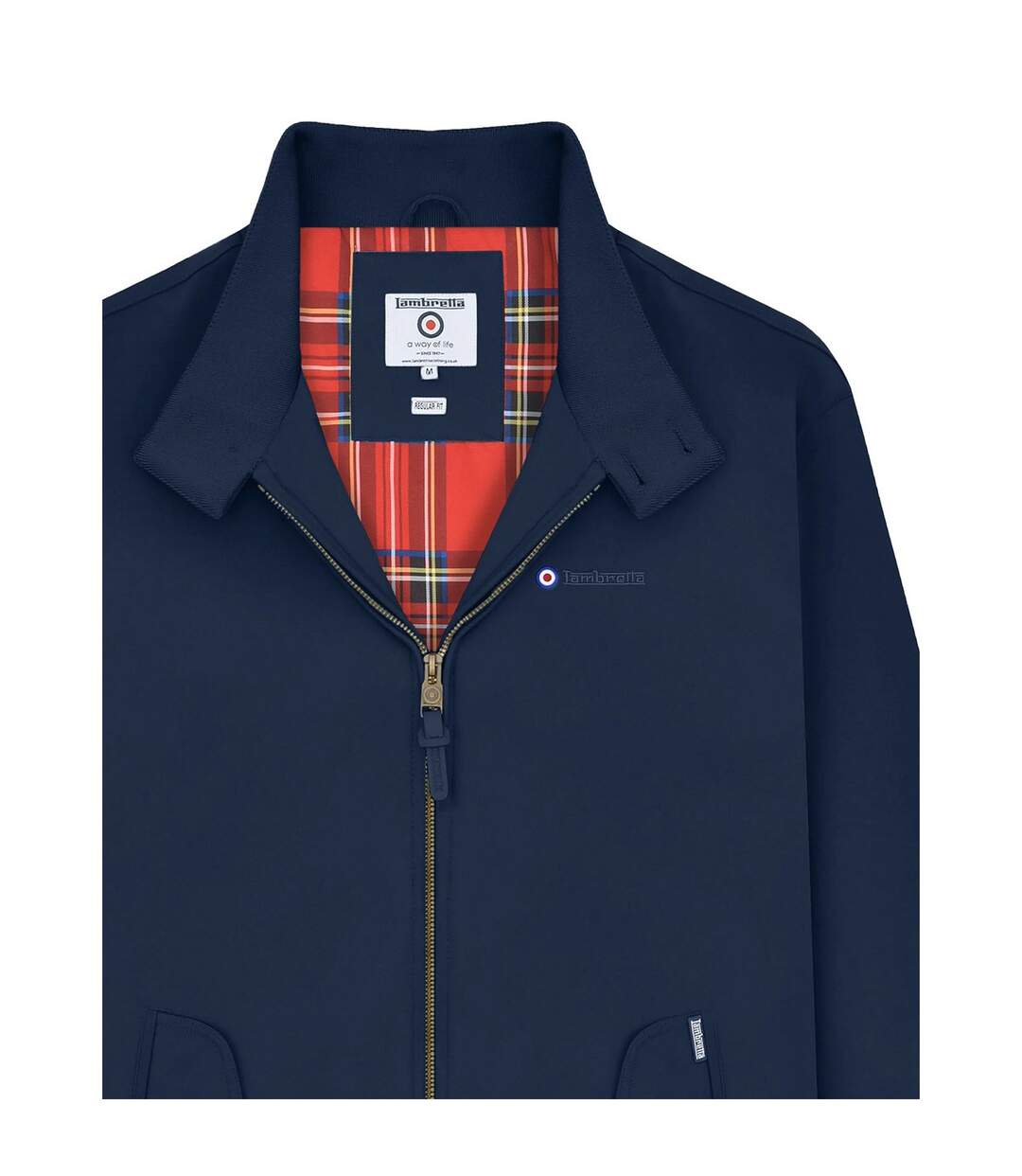 Blouson Harrington Homme Bleu Marine Lambretta-3