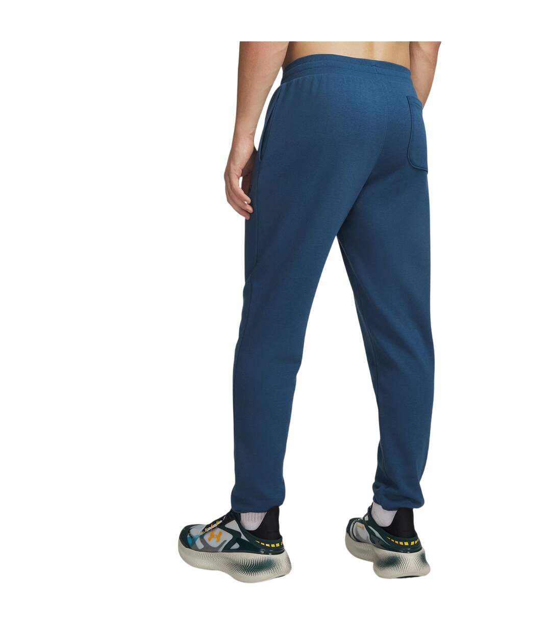 Mens Rival Fleece Joggers Blue Black Under Armour-3