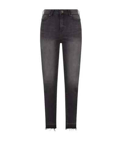 Womens/ladies High Waist Skinny Jeans Real Black Washed Urban Classics