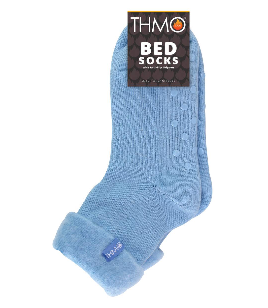 THMO - Femme Chaussettes de Lit Polaire Antidérapantes Hiver Thermique-2