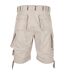 Mens Savage Cargo Shorts Old White Build Your Brand-2