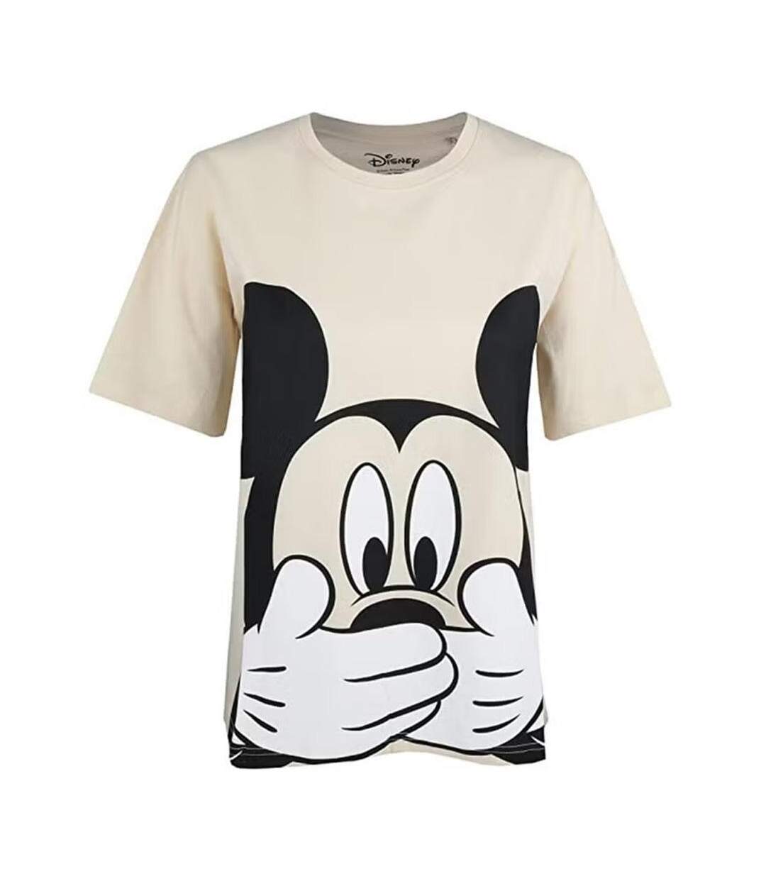 T-Shirt beige femme disney don't speak slouch-2