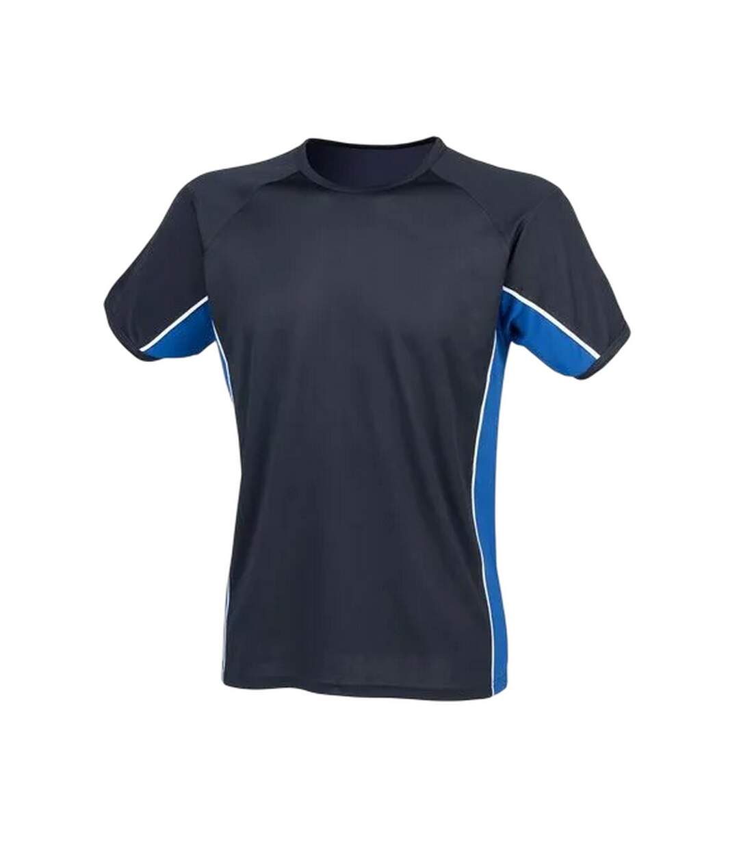 T-shirt Performance Adulte Bleu Marine Bleu Roi Blanc Finden & Hales-1