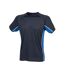 T-shirt Performance Adulte Bleu Marine Bleu Roi Blanc Finden & Hales-1