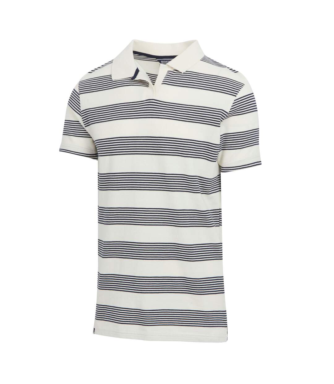 Polo tempete homme blanc cassé / bleu marine Regatta-3