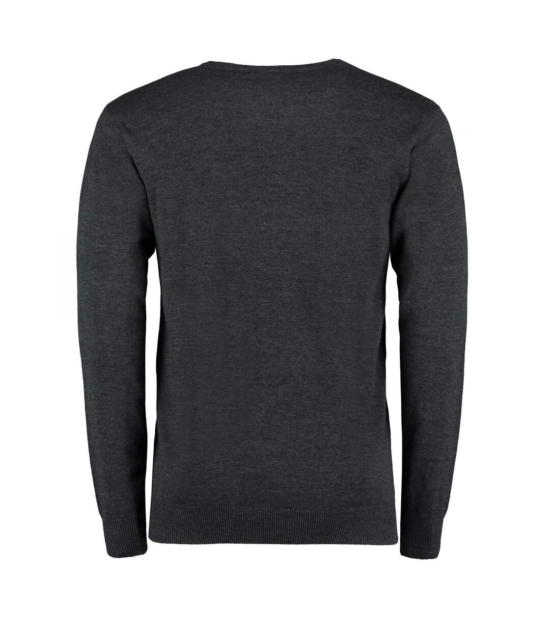 Mens arundel v neck long-sleeved sweater graphite Kustom Kit