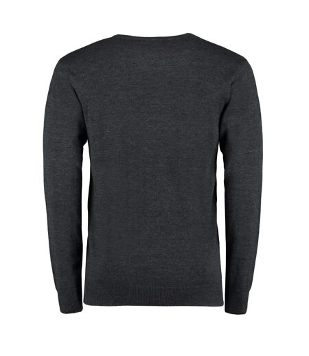 Kustom Kit Mens Arundel V Neck Long-Sleeved Sweater (Graphite)
