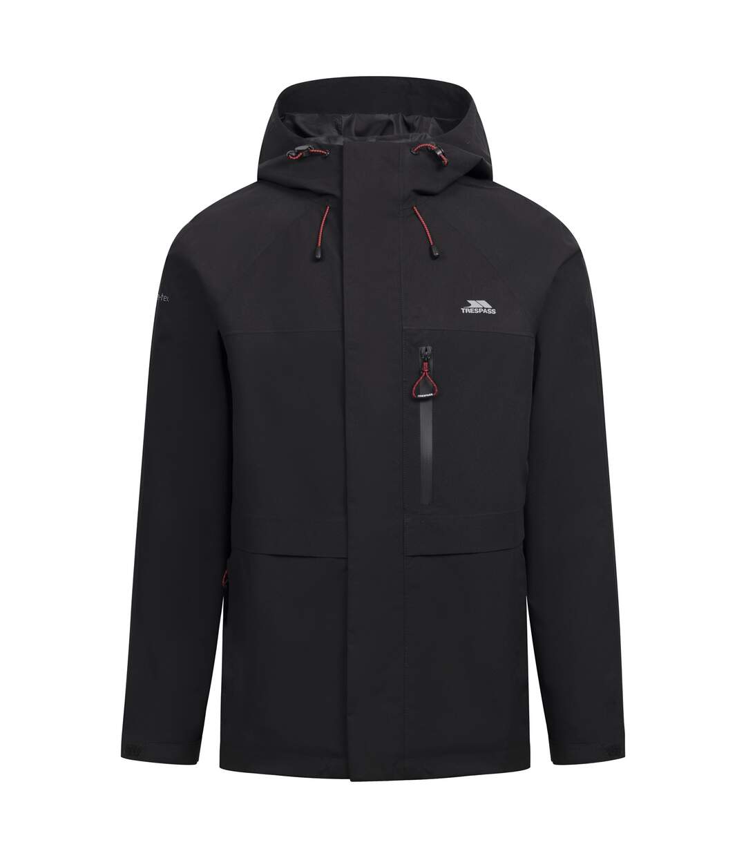 Mens Carnish Waterproof Jacket Black Trespass-1