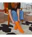 6 Paires Chaussettes Femme Coton en Couleur Uni-5