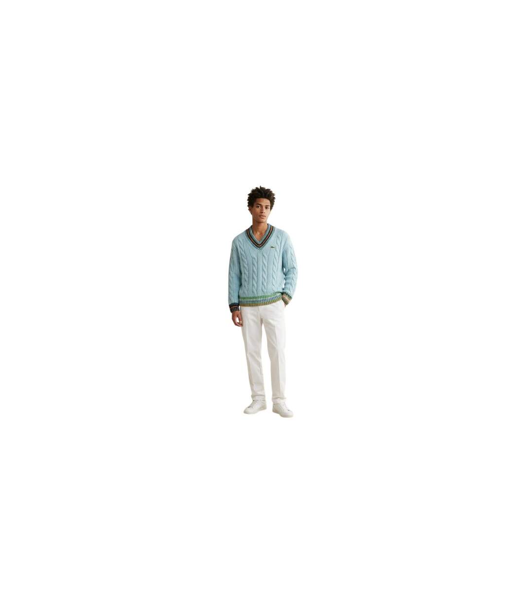 Sweat Motif/style Logo Brodé Homme Turquoise Vif Lacoste-1