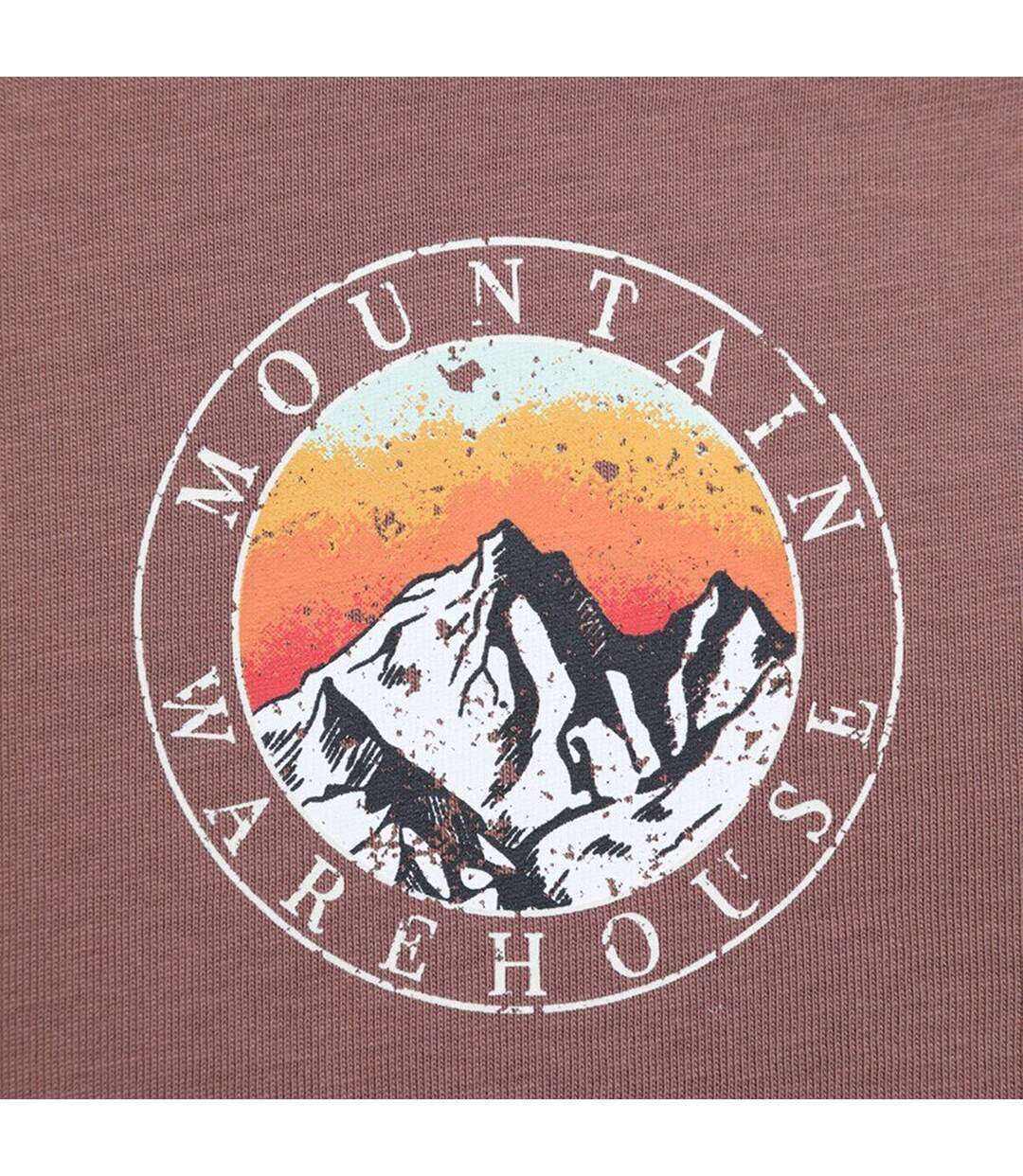 T-shirt Manches Longues Motif/style Graphique Circle Mountain Sunset Homme Bordeaux Mountain Warehouse-4
