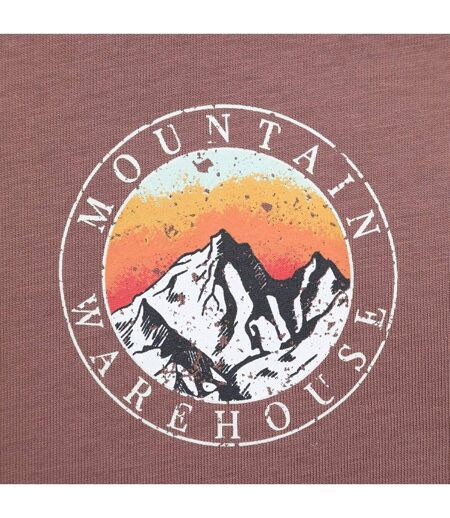 T-shirt Manches Longues Motif/style Graphique Circle Mountain Sunset Homme Bordeaux Mountain Warehouse