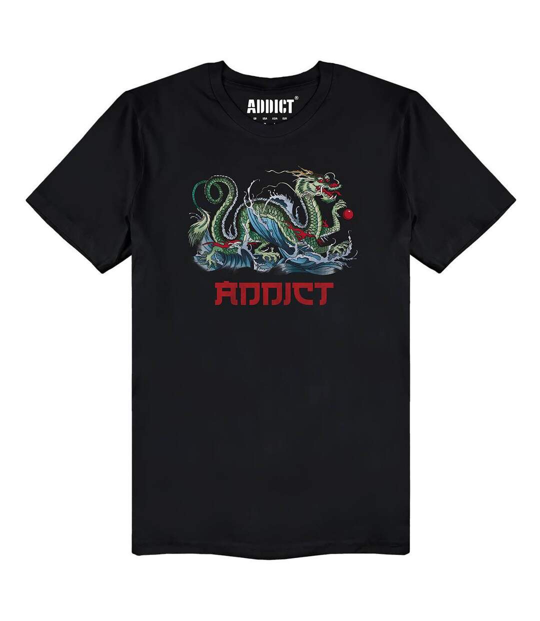 Addict Unisex Adult Azure Ink T-Shirt (Black)