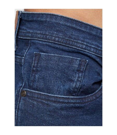 Mens Malcolm Slim Jeans Dark Wash Crosshatch