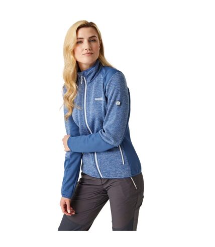 Regatta Womens/Ladies Lindalla V Marl Full Zip Fleece Jacket (Dusty Denim) - UTRG8846