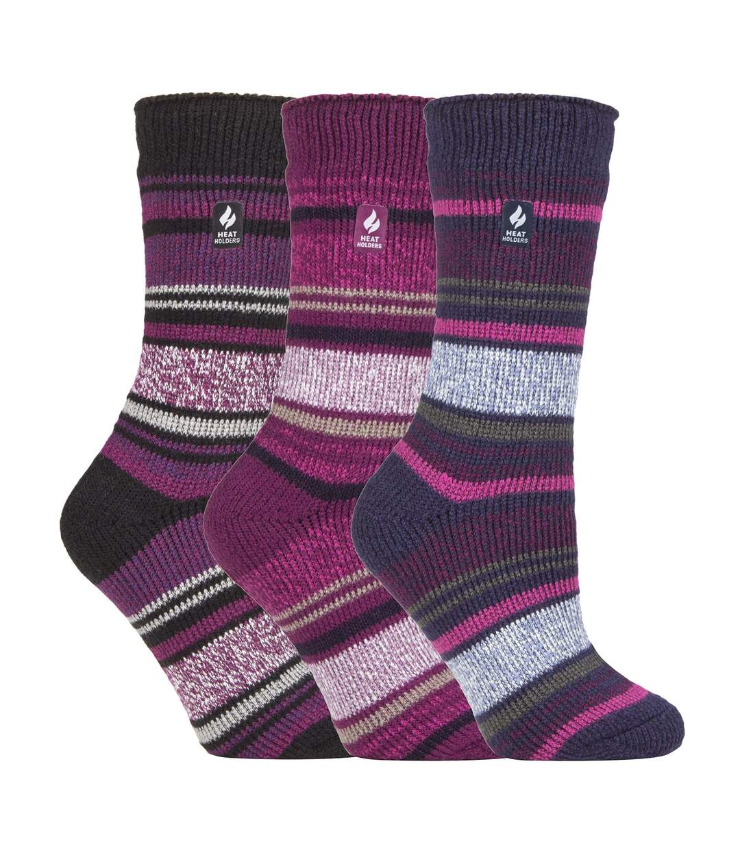 Heat Holders - Lot 3 Paires Chaussettes Thermiques Isolées Femme Hiver-1