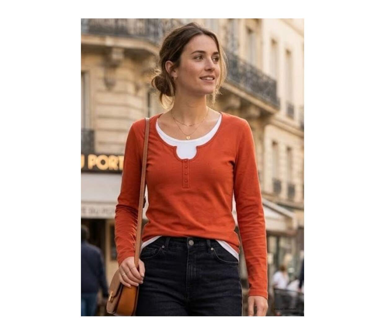 Tee-shirt MAYFLOWER CLUB2R rouge fantaisie : l'effet 2 en 1 ultra stylé-1