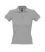 SOLS Womens/Ladies People Pique Short Sleeve Cotton Polo Shirt (Gray Marl)