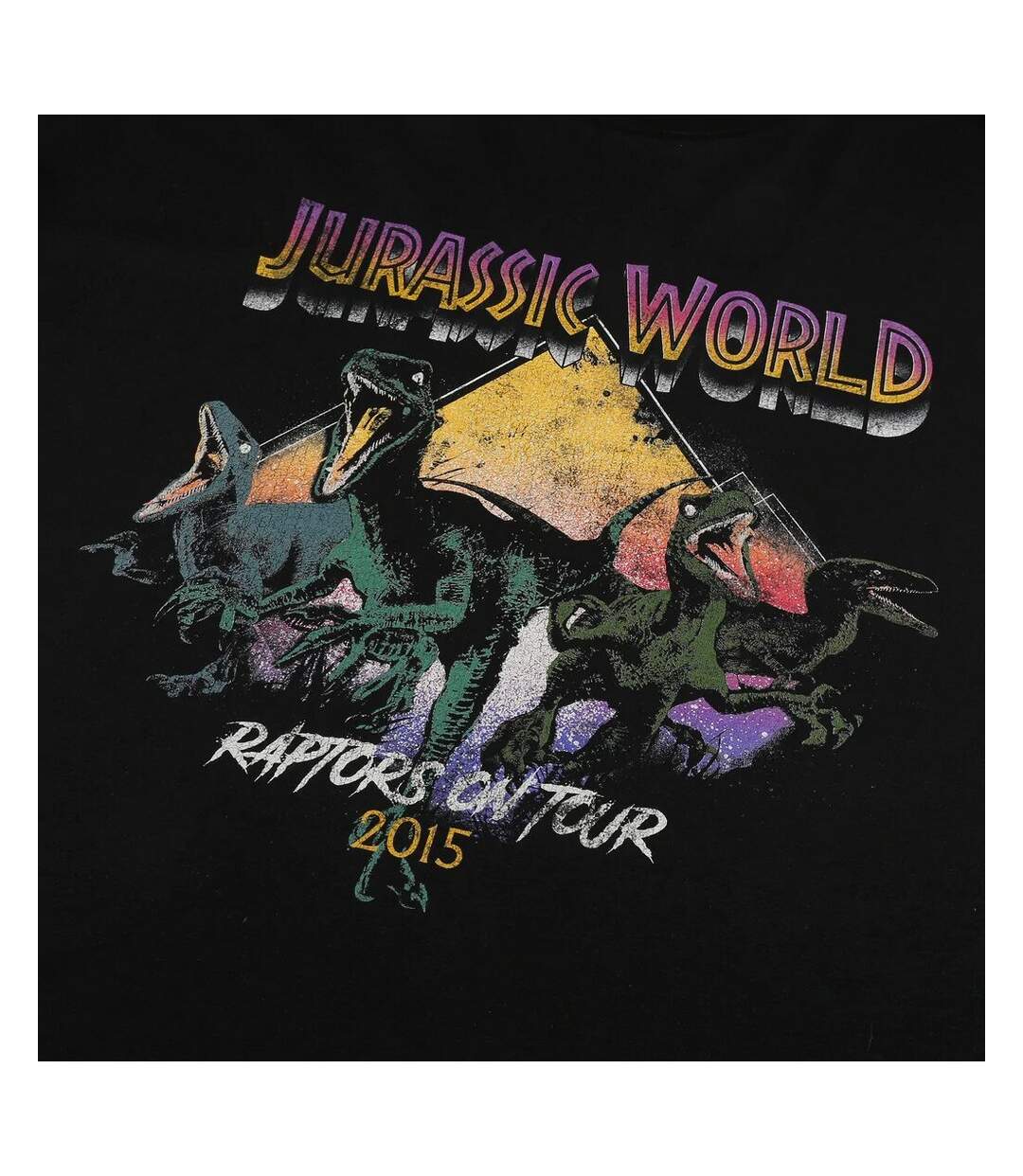 Jurassic World Womens/Ladies Raptors On Tour 2015 Oversized T-Shirt (Black)