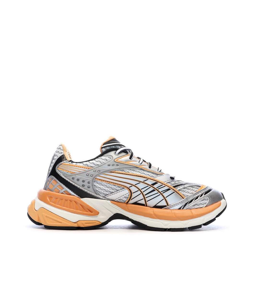 Baskets grise/orange homme puma velophasis phased-2