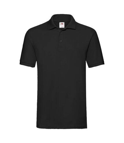Fruit of the Loom Mens Premium Pique Polo Shirt (Black)
