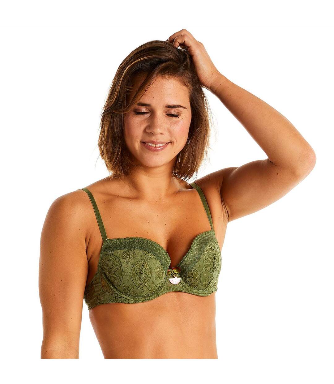 Soutien-gorge ampliforme coque moulée vert Echo-2