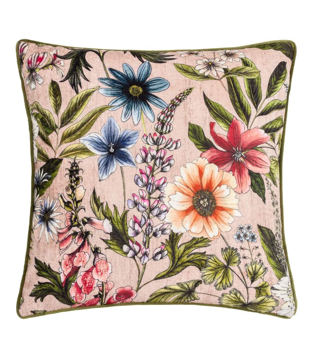 Hidcote manor alma floral cushion cover 60cm x 60cm blush Wylder