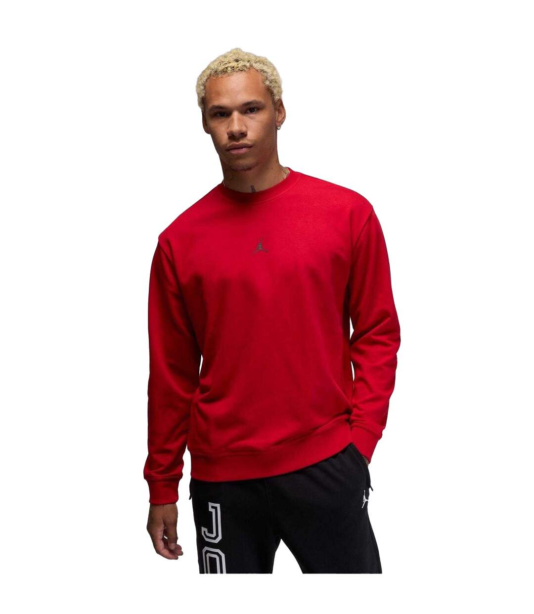 Mens Jordan Crossover Logo Crew Neck Sweatshirt Red Black Nike-2
